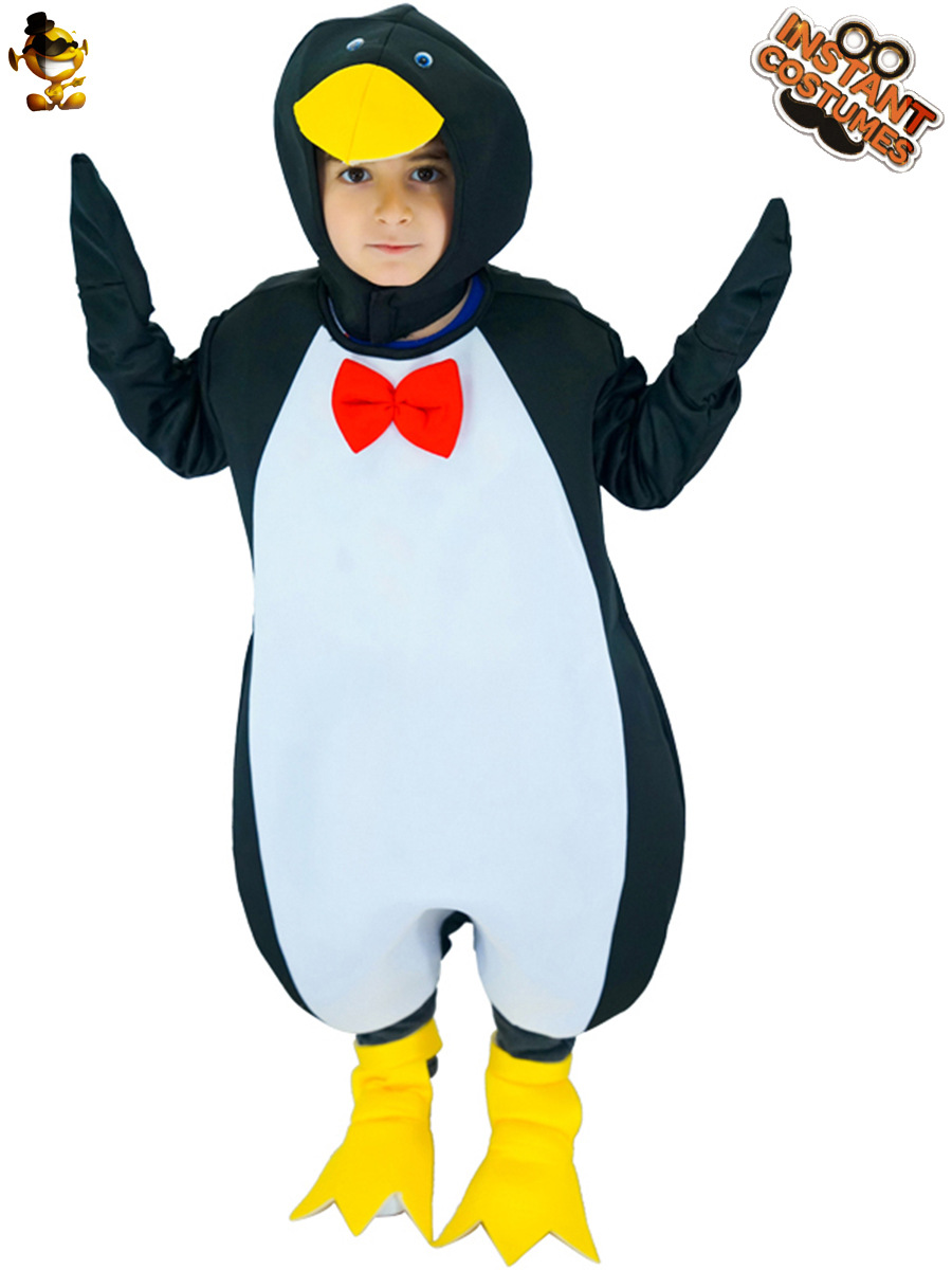 Traje de pingüino para niños disfraz de Halloween Masquerade Cosplay etapa de rol traje de rendimiento