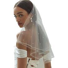 F 84819 Double Layer Pearl Veil �����^�� �羳�����R�d