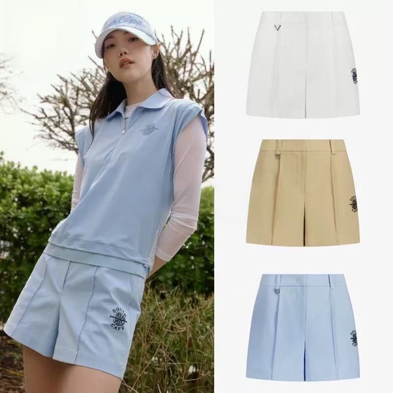 Golf Clothing 25 Women's Spring and Summer Shorts Breathable Sports Fashion Casual Versatile Outdoor Equipment Korean Version White