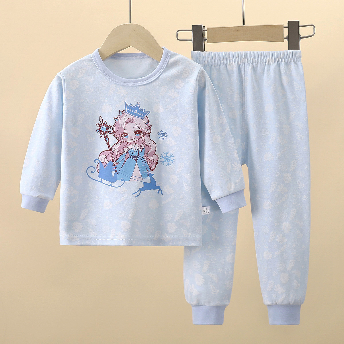 Conjunto de ropa interior para niños de otoño, nuevo estilo de algodón puro, pijamas para niños, servicio a domicilio para niñas, ropa de otoño para niños grandes, pantalones largos, ropa para niños