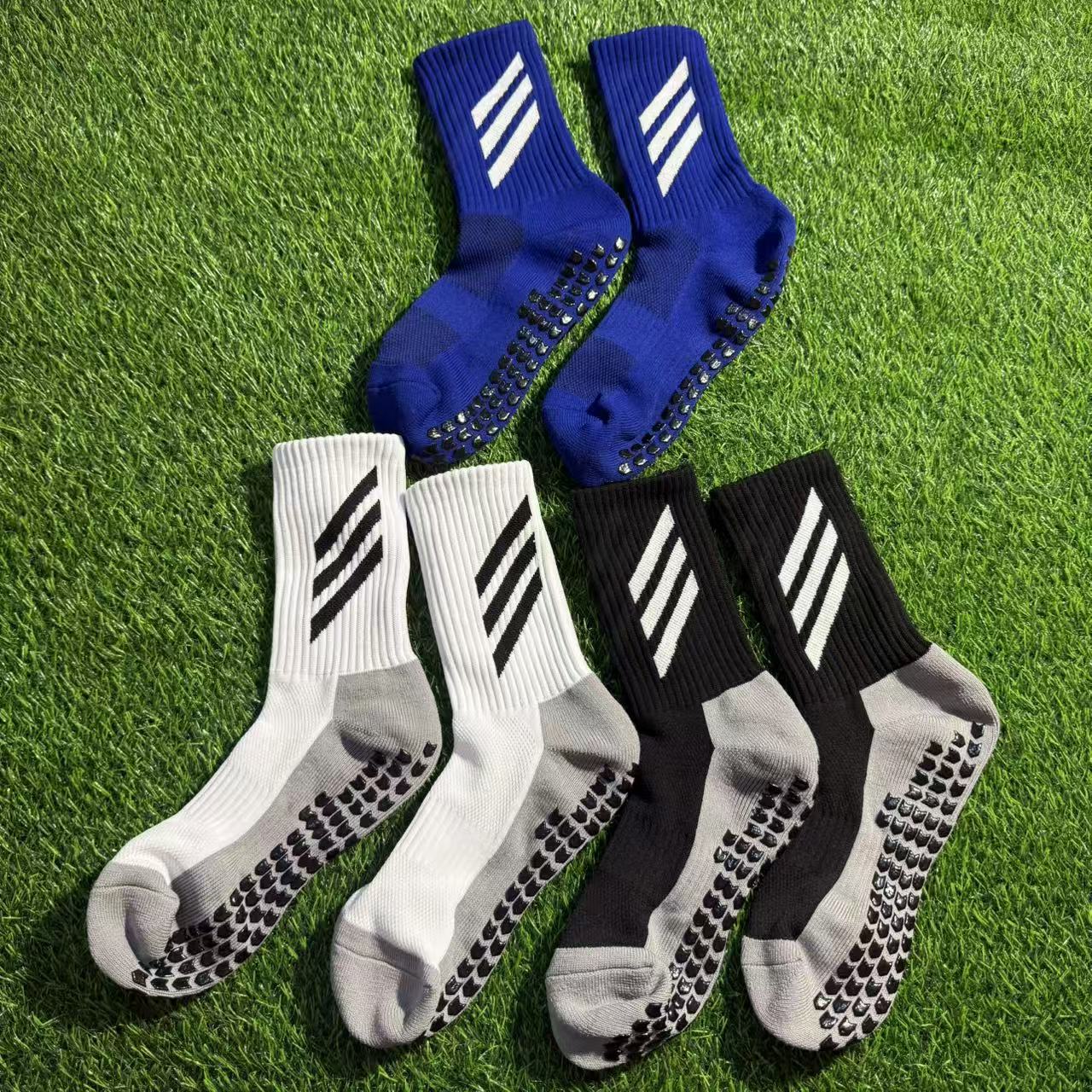 Men's Football Socks with Anti-Slip Grip, Professional Sports Socks, Cycling Socks, Thickened Towel Bottom Long Socks, Training Floor Socks