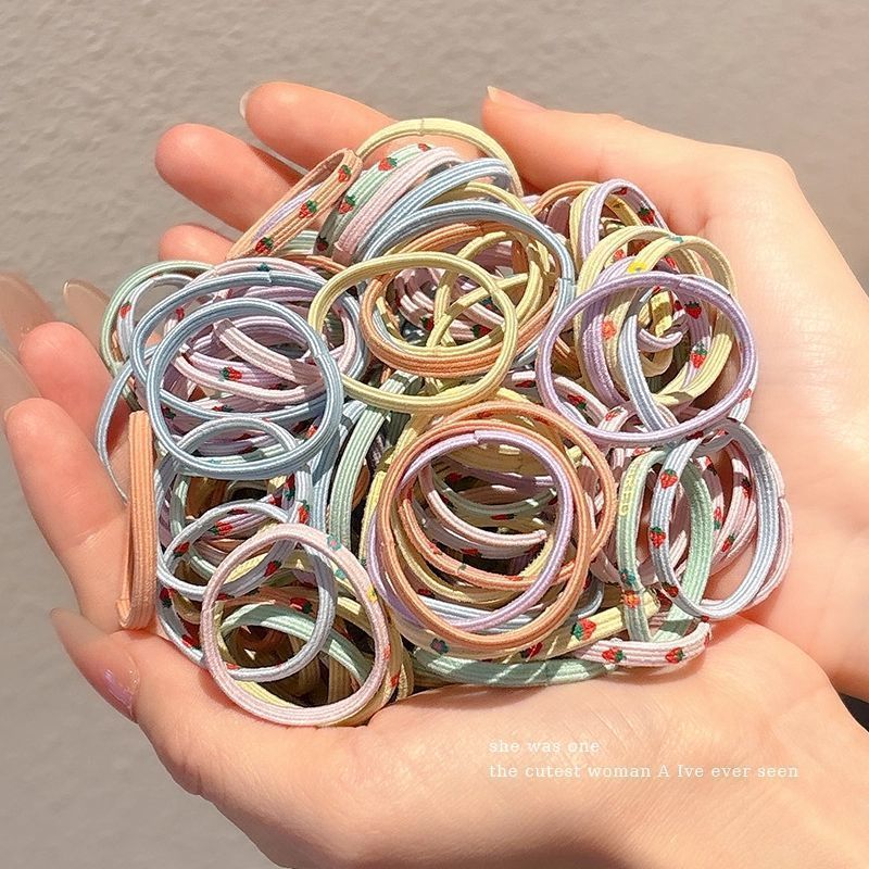 Caricatura encantadora anillo de pelo pulgar no daña el cabello de los niños correa de correa pequeña cuerda de cabello para niñas cuerda de cabello