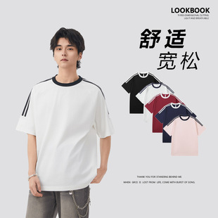 Summer Short-Sleeve T-Shirt Unisex Trendy Brand Loose Fit Hong Kong Style Versatile Ins Trendy Men's Clothing