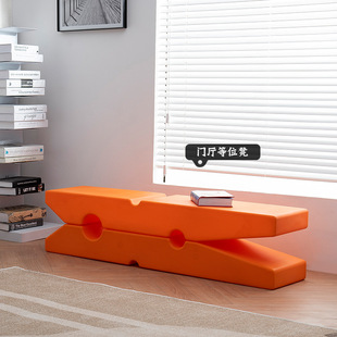 Nordic Style Plastic Stool Simple Household Small Apartment Creative Children's Bench Thickened Stackable Light Luxury Shoe Changing Bench