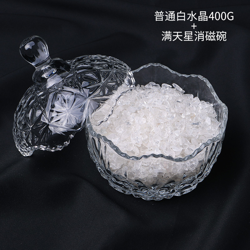 cristal natural piedra triturada desmagnetizante cuenco pulsera desmagnetizante energético cuenco de purificación para atraer la riqueza y el tesoro caja de almacenamiento utensilios adornos