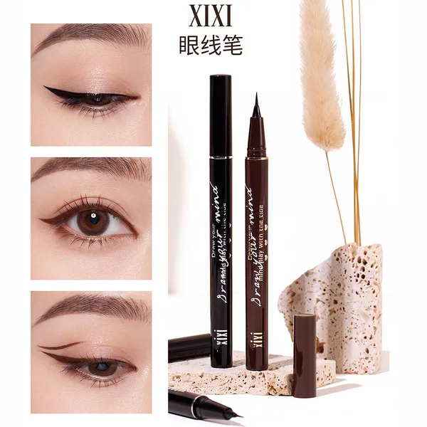 Xixi Slim Liquid Eyeliner Pen Is Extremely Fine and Smooth, Forming a Perfect Line in One Stroke, Not Easy to Smudge or Fade, Camel Hair Eyeliner Pen