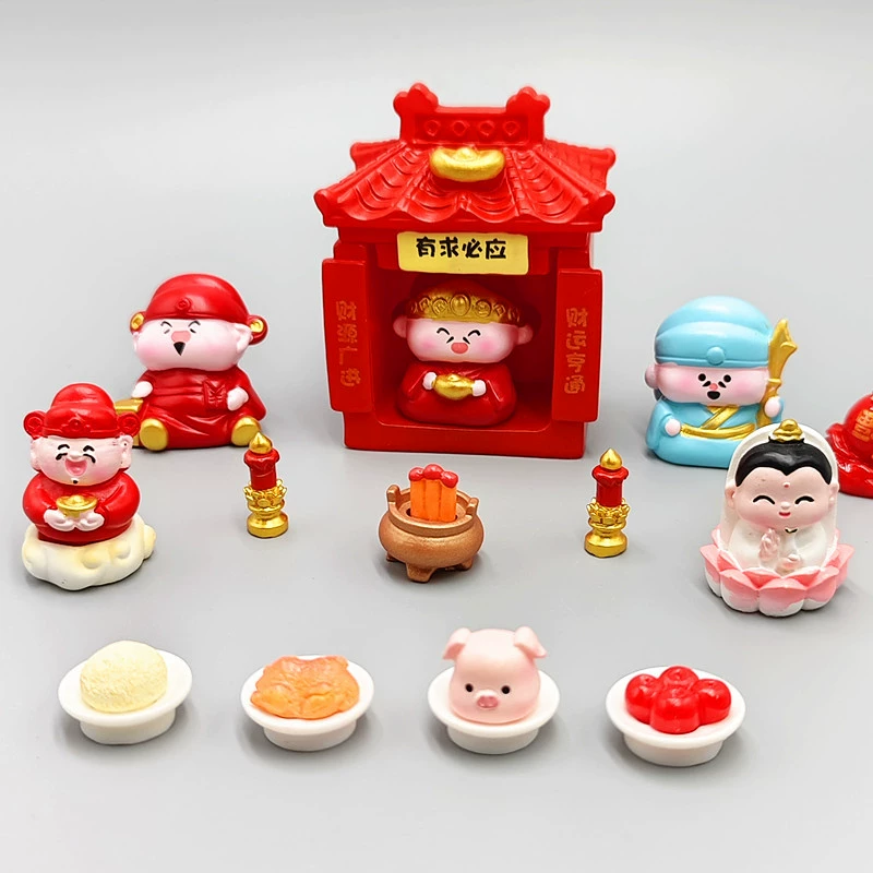 Новогодний разбогатейый бог богатства слиток дань модели украшения аксессуары новогодний настольный автомобиль