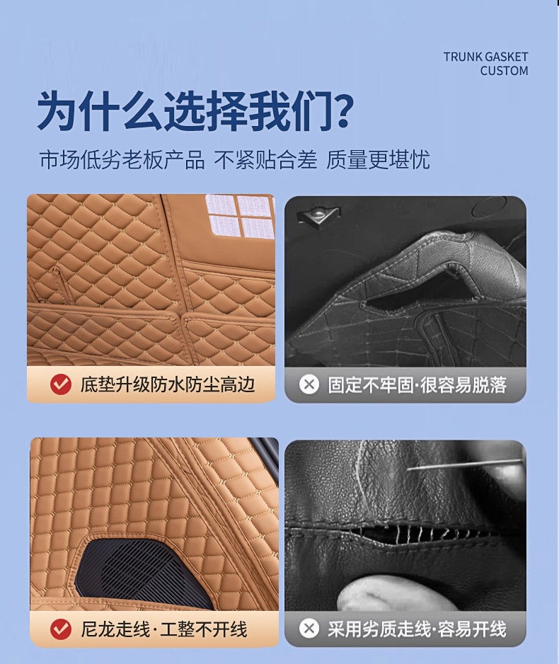 Suitable for Galaxy Starship 7EMi trunk mat, full coverage for 25 models of Starship 7EMi trunk mat interior accessories