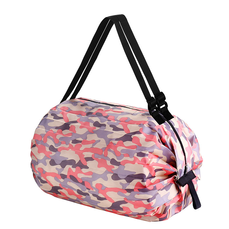Fábrica de gran capacidad plegable bolsa de compras plisada camuflaje multicolor Oxford tela de almacenamiento portátil protección del medio ambiente bolso