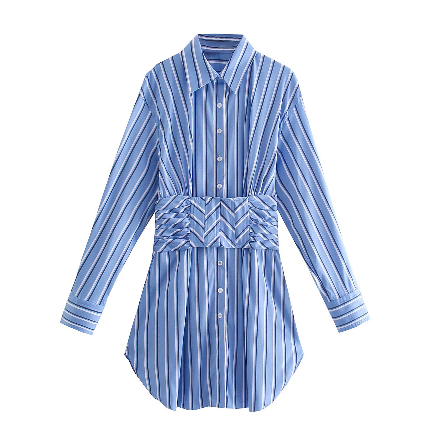 striped shirt dress nihaostyles clothing wholesale NSAM82398