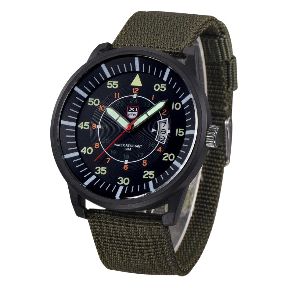 AliExpress reloj para hombre nueva moda cinturón de nylon regalo reloj militar calendario luminoso reloj de cuarzo para hombre entrega de una sola pieza