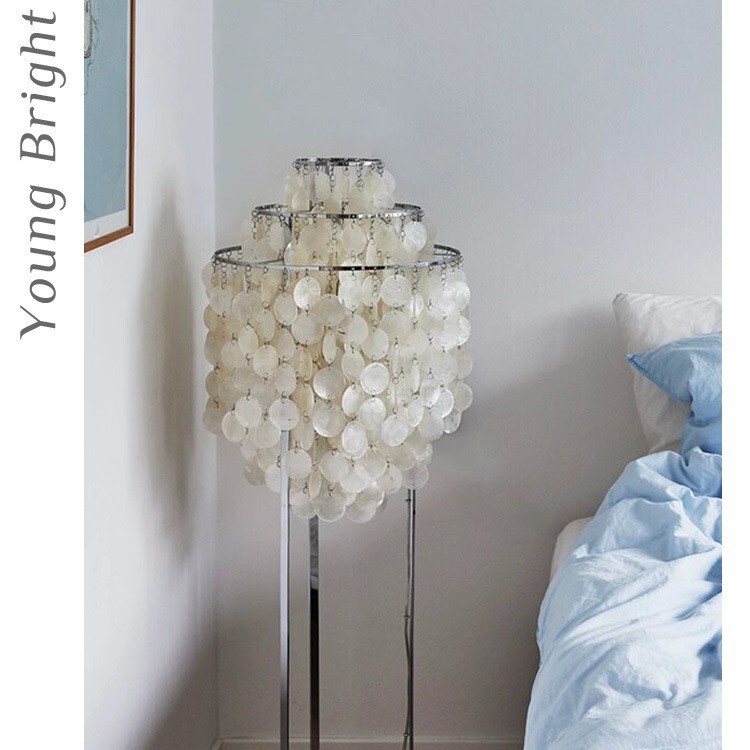 Danish Floor Lamp, French Mother-Of-Pearl Living Room Sofa Side Ambient Light, American-Style Study Bedroom Bedside Lamp Danish Floor Lamp, French Mother-Of-Pearl Living Room Sofa Side Ambient Light, American-Style Study Bedroom Bedside Lamp