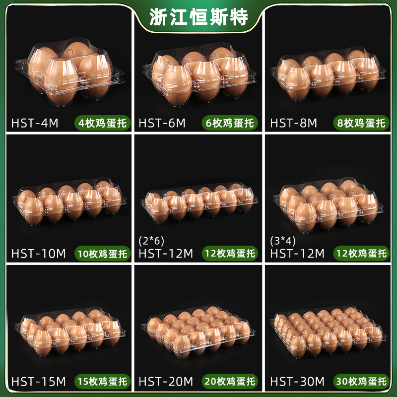 塑料鸡蛋托盘一次性透明带盖10个装6个装加厚pet鸡蛋蛋托厂家直销