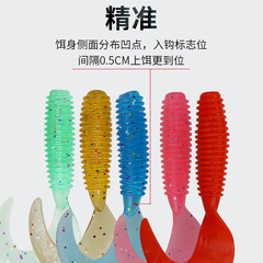 Tail-wind lure soft bait worm lure lead head hook bottom fishing Texas bait gudgeon perch pike