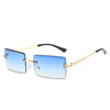 Square fashionable trend sunglasses, glasses solar-powered, European style, wholesale