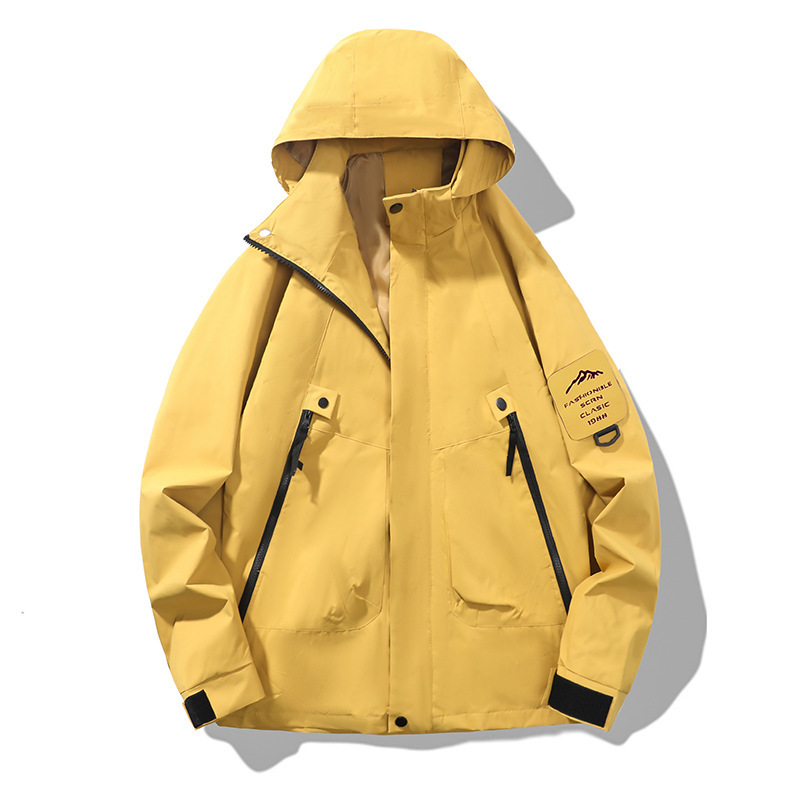 冲锋衣男女款外套春秋季休闲宽松大码连帽情侣夹克户外登山骑行服|undefined