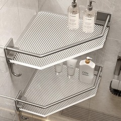 浴室棚穴なしアクリル三角壁収納トイレ洗面台コーナー大容量ラック