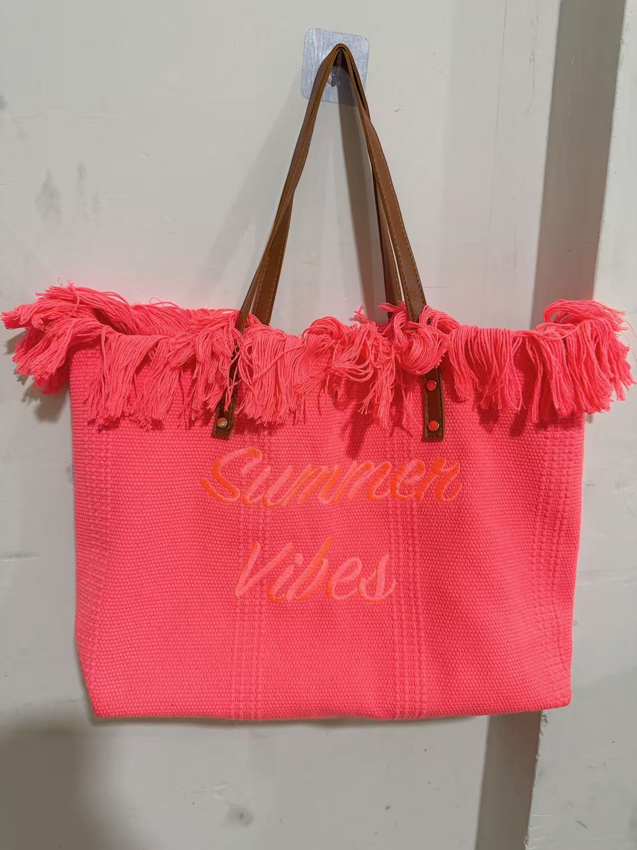 Bolsos de gran capacidad, bolsos de lona, letras bordadas, bolsos de mano, bolsos de mujer, bolsos de playa tejidos, bolsos de hombro image 11