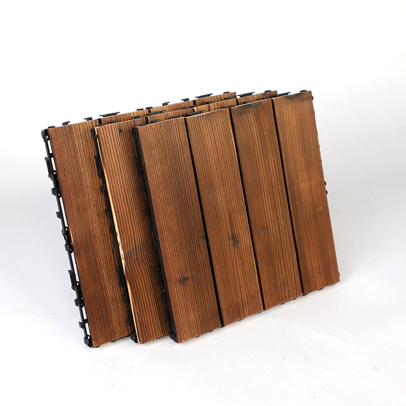 Утолщенный карбонизированный деревянный пол, уличный деревянный пол, сращивание коррозии, сосна, сад, балкон, двор, терраса, антисептическое дерево