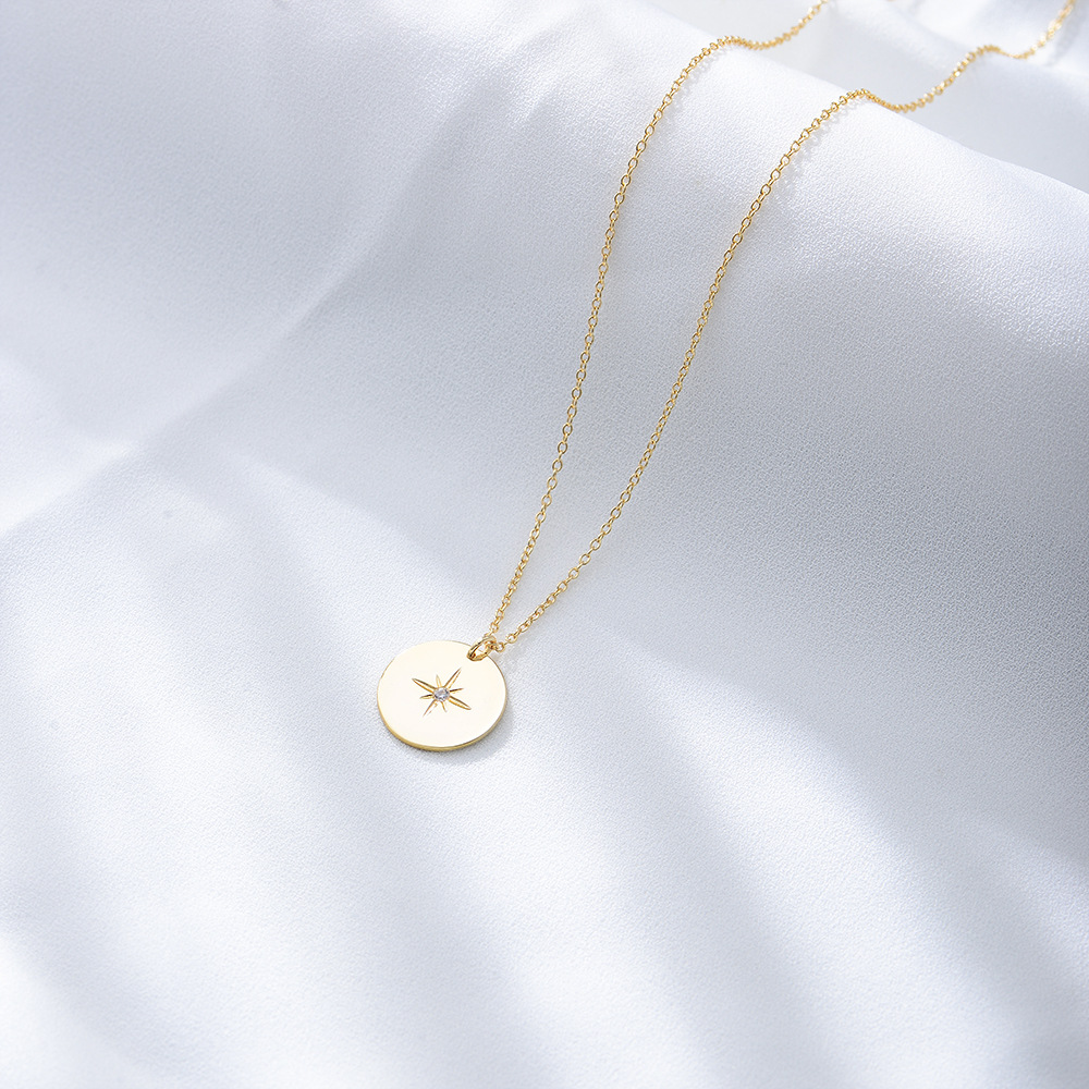 925 Sterling Silver Pendant Material Zircon Inlay Material Pendant Necklace Classification 925 Sterling Silver Zircon Inlay Geometric Pendant Necklace