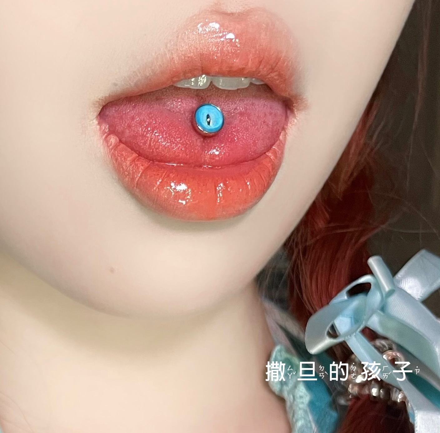 Pointed titanium steel lip stud product view