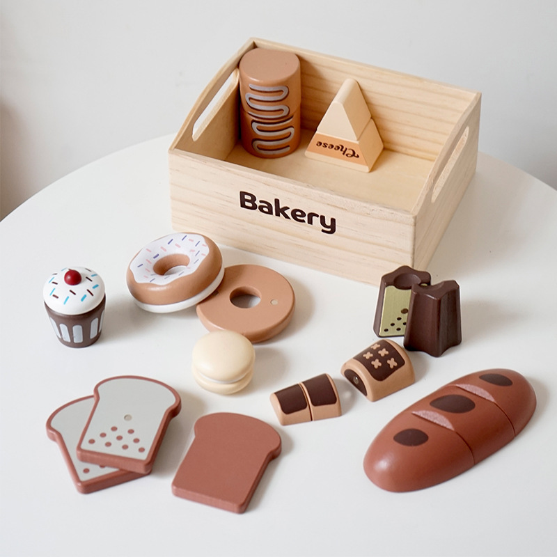 国境を越えた子供用木製シミュレーションままごとおもちゃフルーツカットコンビネーションオリジナル無垢材キッチンポットキッチン用品セット|undefined
