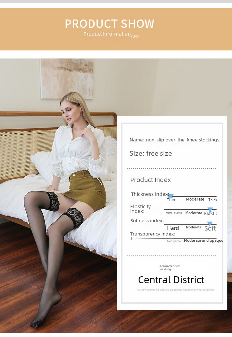 Europe et États-Unis chaussettes sexy au genou bas antidérapants bas chaussettes cuisses chaussettes hautes fines femmes usine directe en gros Yiwu_voghion.com