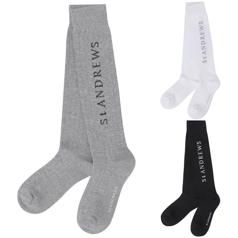 25 Autumn New Korean Style Golf Socks Women's Towel Bottom Easiest for Match Casual Sports Easiest for Match Socks White