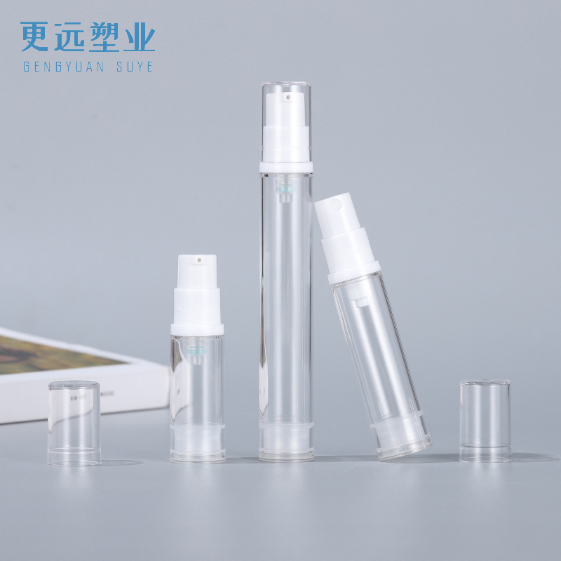 供应5ml/10ml/15mlAS真空瓶粉底液精华液分装瓶香水按压喷雾瓶