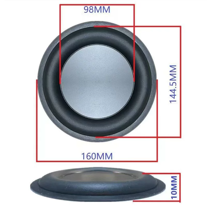 Круглый резиновый громкоговоритель, 6.5 дюйма, 160 мм, bluetooth, вибрация