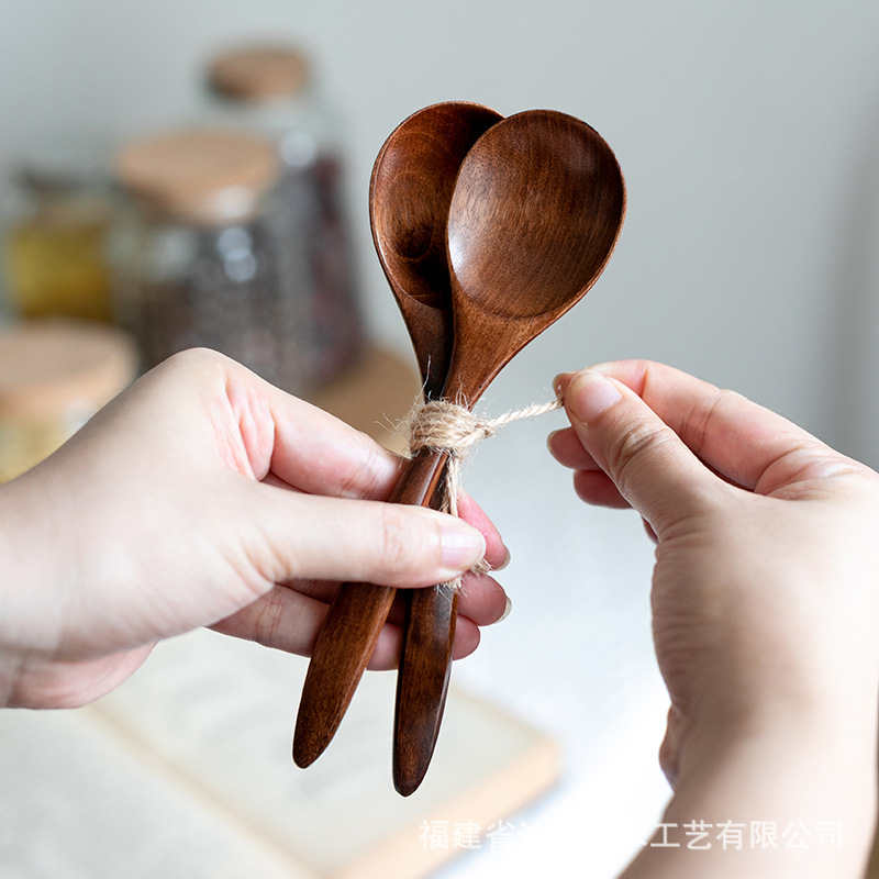 Daxin bambú cuchara de cola de ratón de madera 17 días de pintura grande cuchara pequeña cuchara de madera cuchara mezcladora doméstica al por mayor