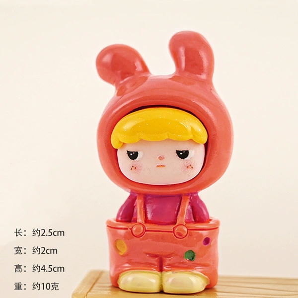 07 Overalls Rabbit-Watermelon Red