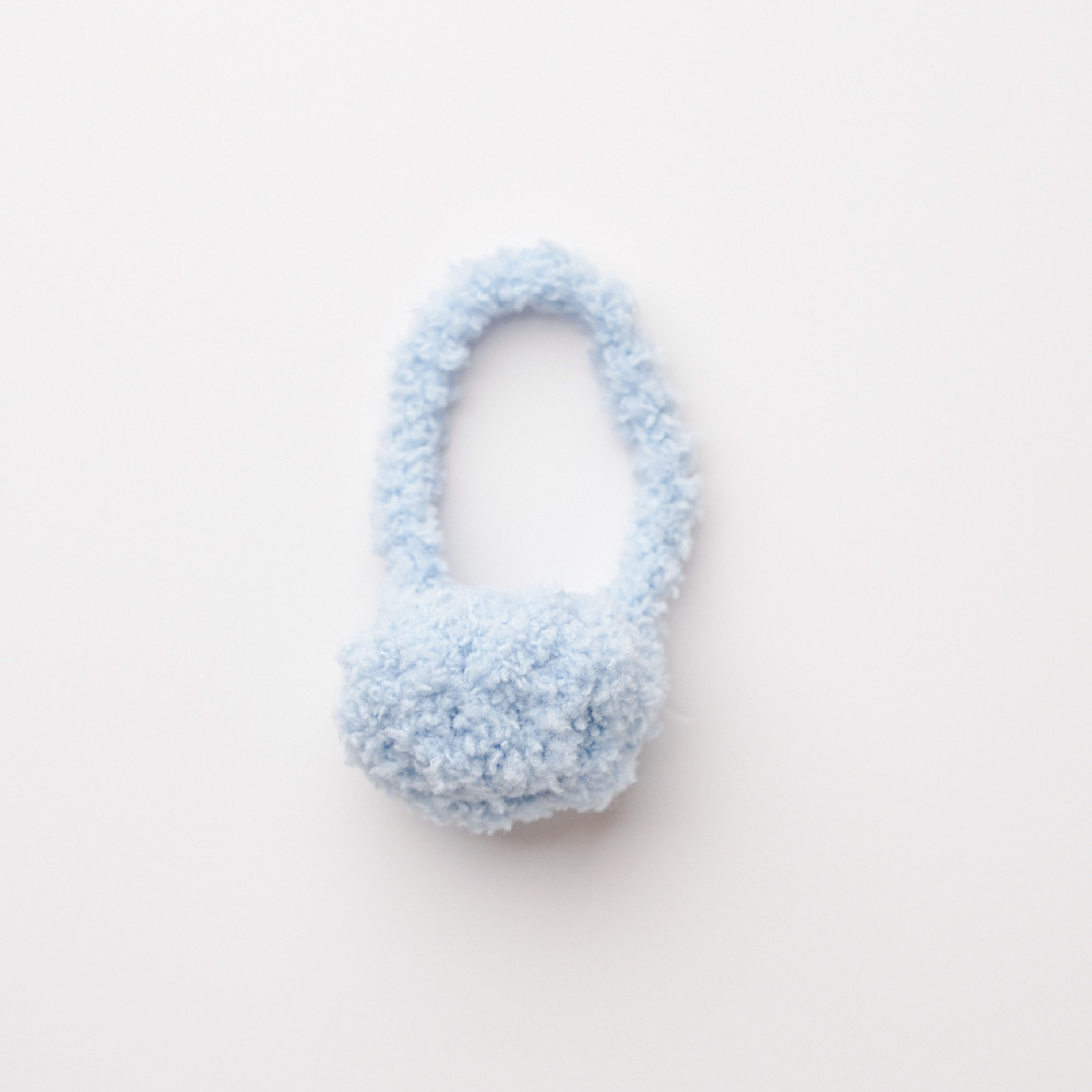 Small blue velvet bag
