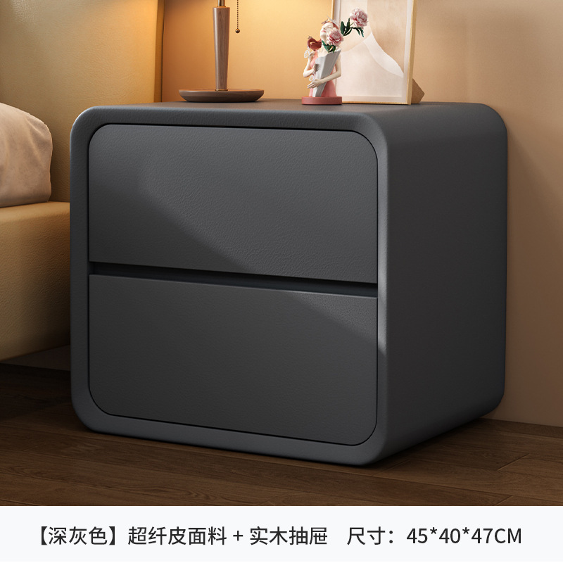 Mesita de noche dormitorio multifuncional luz lujo madera maciza cajón creativo mesita de noche estilo crema almacenamiento pequeño gabinete