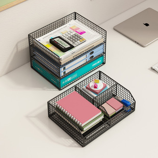 File Storage Rack Desk Storage Rack Desktop Small Bookshelf Multi-Layer Large Capacity Folder File Box Ma Xiao