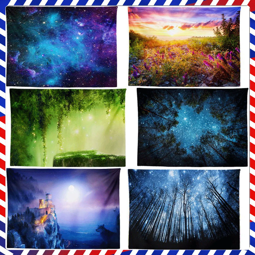 Трансграничная горячая Распродажа интернет-знаменитости лесной гобелен печать гобелен ткань подвесная живопись узор гобелен для клиентов