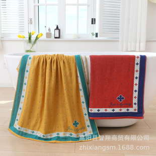 Zhiyang new Aiwei bamboo cotton Britney jacquard gauze bath towel tube top bath towel soft absorbent breathable wholesale