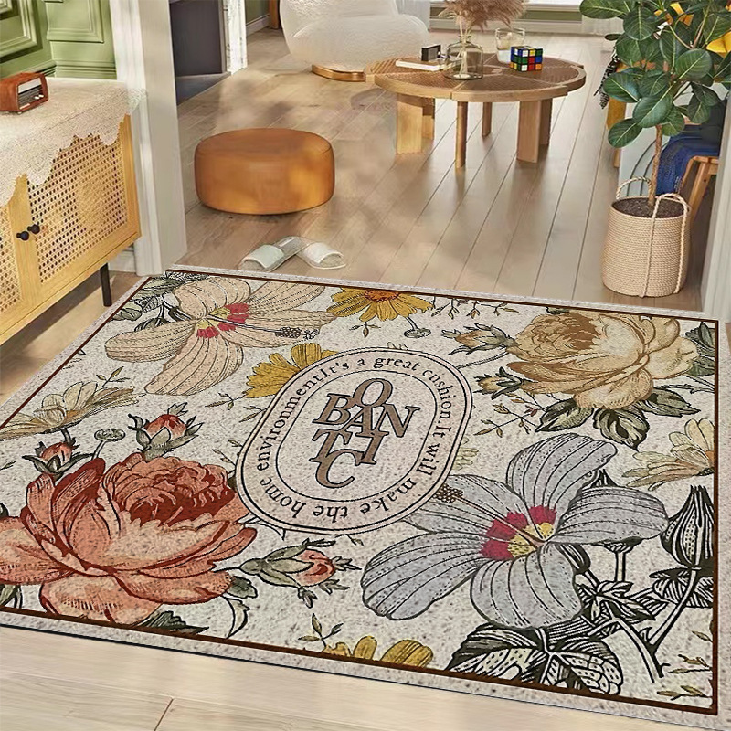 American lujo ligero cortar anillo de seda alfombra puerta raspar barro tierra alfombra antideslizante hogar alfombra de suelo