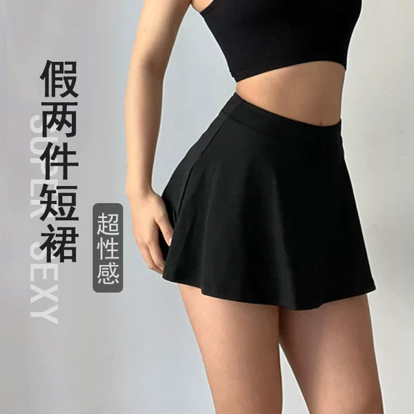 Fake Two-piece Anti-light Fitness Loose Sports Running Dance Tennis Golf Skirt Sexy Women's Spring and Summer New