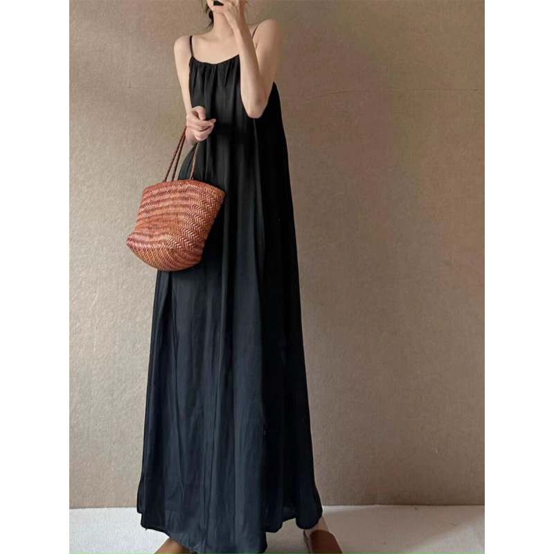 White Draped Extended Suspender Dress 2025 Summer New Travel Photography Pleated Elegant Long Skirt Vest Dress White Draped Extended Suspender Dress 2025 Summer New Travel Photography Pleated Elegant Long Skirt Vest Dress
