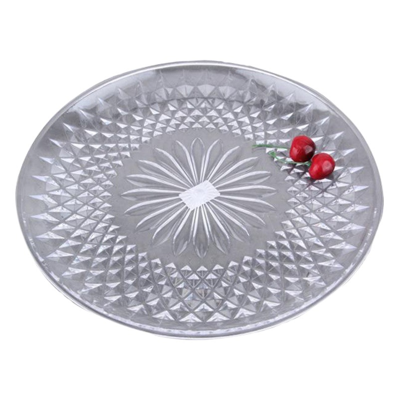 Household Acrylic Snack Fruit Plate Candy Plate Commercial Bar ktv Snack Plate Transparent Snack Plate Plastic Plate