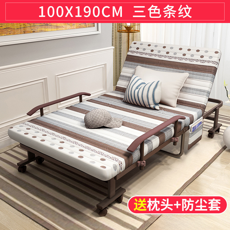 Directo de fábrica sola cama almuerzo Oficina almuerzo cama retráctil hogar simple acompañamiento algodón cama plegable