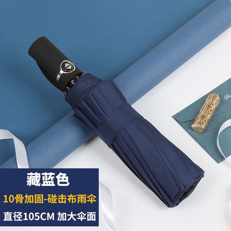 全自動【補強十骨】傘-ネイビー
