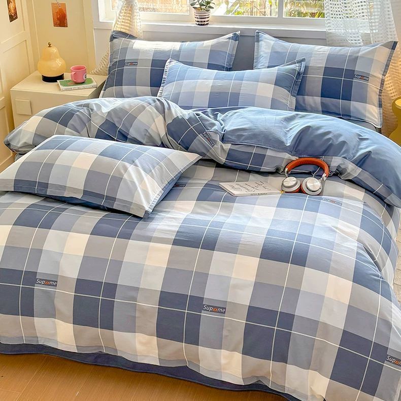 Cobertura de edredón de algodón 150x180x200x230 doble dormitorio de estudiantes individuales 100 cubierta de edredón de algodón conjunto de tres piezas