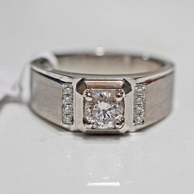 PT950 Platinum Cultivation Diamonds Ring man Simplicity Propose