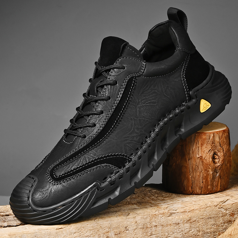 Zapatos de hombre 2024 otoño nuevos zapatos de cuero suaves antideslizantes, zapatos casuales antideslizantes, zapatos de moda masculinos de cuatro estaciones