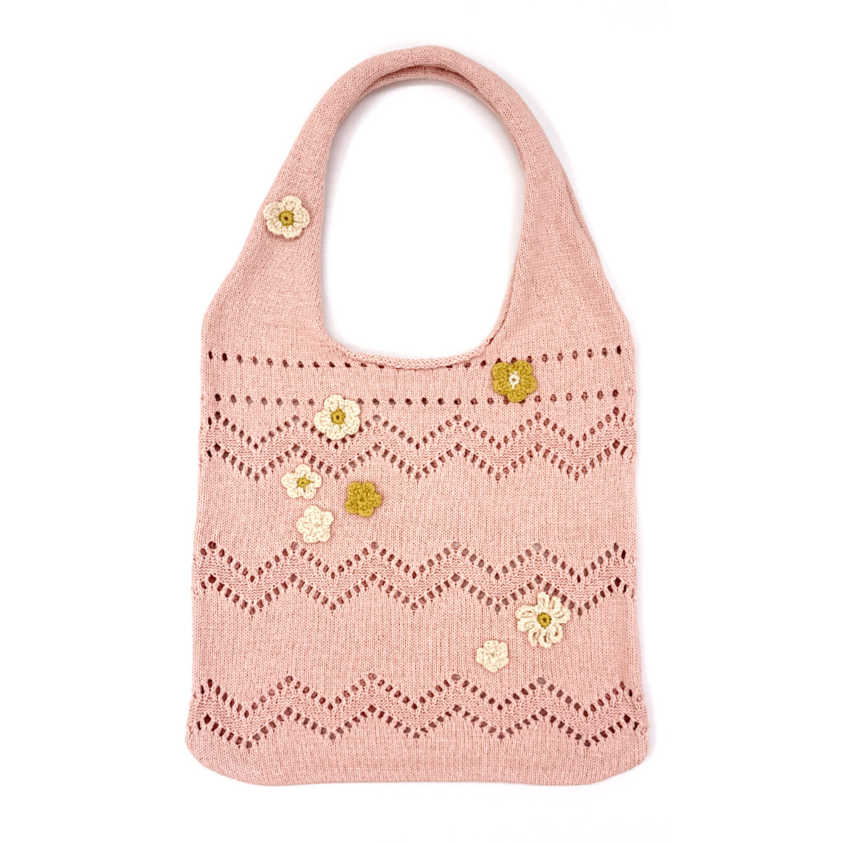 Hot-selling Mori Women's Embroidered Woven Bag Women's Hand-held Knitted Bag Wool Tote Shoulder Bag_voghion.com