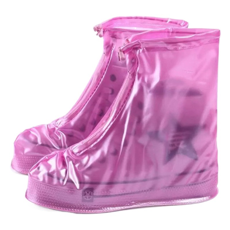Waterproof shoe cover outdoor rainproof non-slip adult children non-slip wear-resistant PVC shoe cover repeated use thickened shoe cover