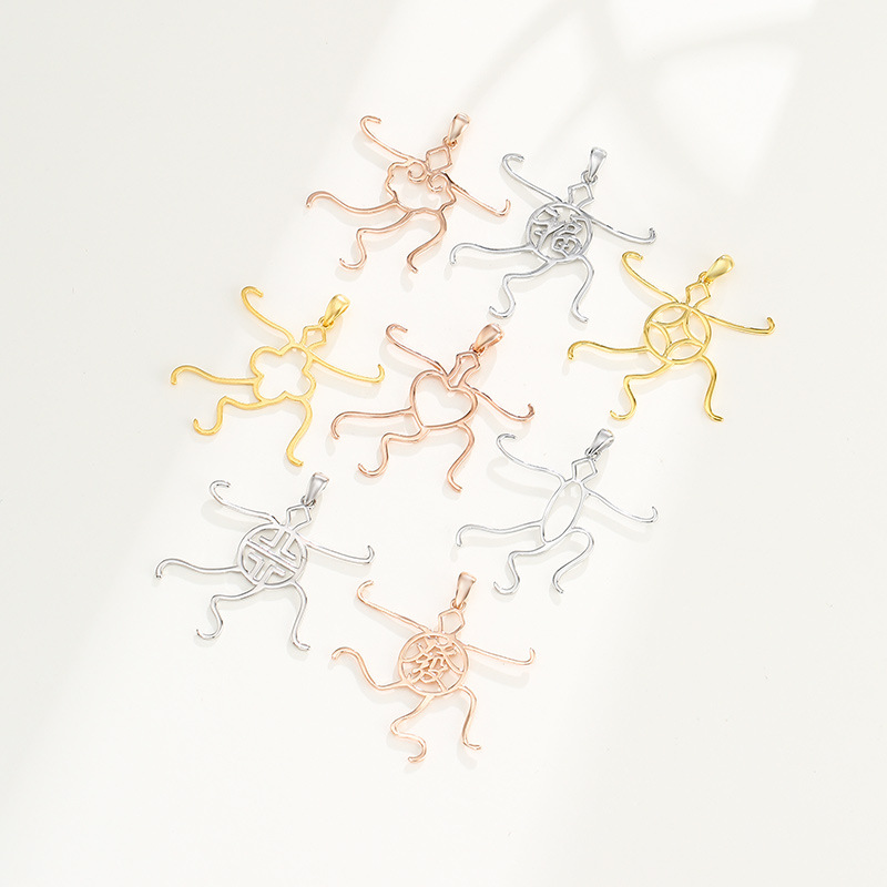 S925 colgante de plata titular vacío de los hombres y las mujeres irregular forma colgante titular vacío con incrustaciones de cera de abejas Jade Buda titular de plata