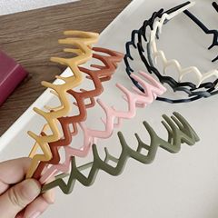 新款日韓時尚磨砂帶齒防滑壓發頭箍 基礎百搭洗臉質感網紅髮箍女